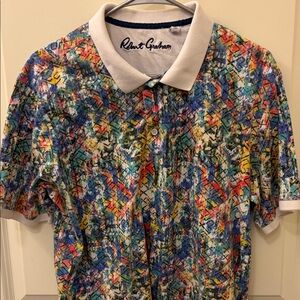 Robert Graham Colorful Abstract Polo Shirt